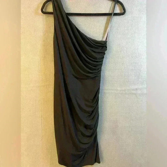 RSVP Black Asymmetrical one shoulder Party Dress size Medium - Picture 1 of 5